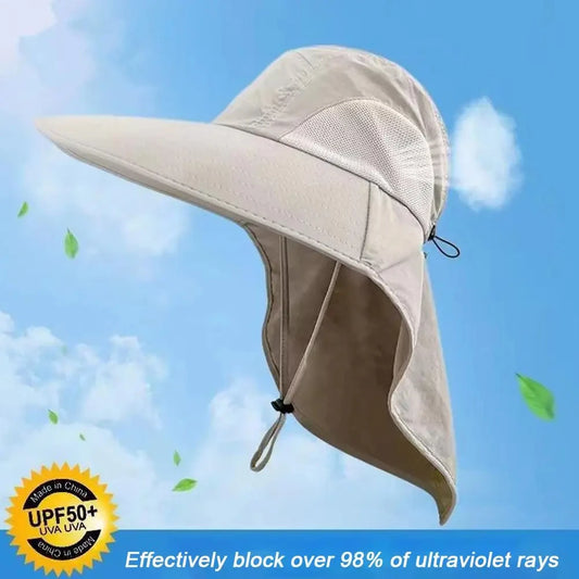 Wide Brim Sun Hat UPF 50+ with Neck Flap