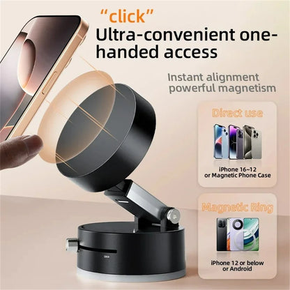 Magnetic Vacuum Phone Mount – Portable Stand