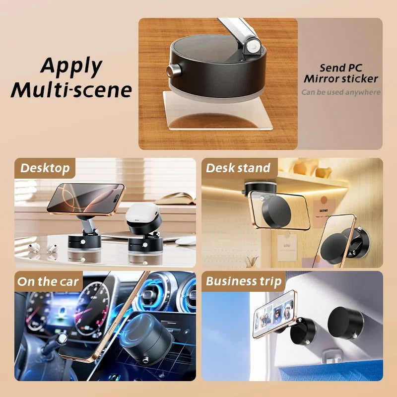 Magnetic Vacuum Phone Mount – Portable Stand