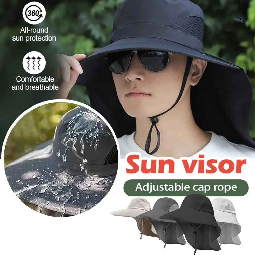 Wide Brim Sun Hat UPF 50+ with Neck Flap